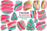 Christmas Brushstroke PNG, an Illustration by Craft Nest (Thumbnail 1 of 2)