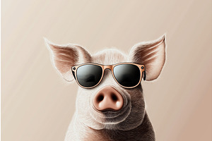 A Humorous Illustration Of A Pig