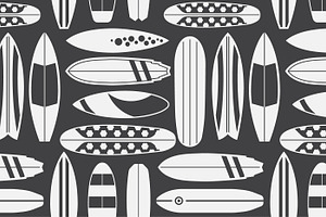 Retro Surfboard Pattern Set