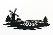 Dutch Windmill Field Set, an Illustration by Creativeshirt (Thumbnail 7 of 10)
