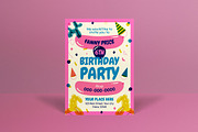 Riso Print Kids Birthday Invitation, an Invitation Template by graphicook (Thumbnail 1 of 3)