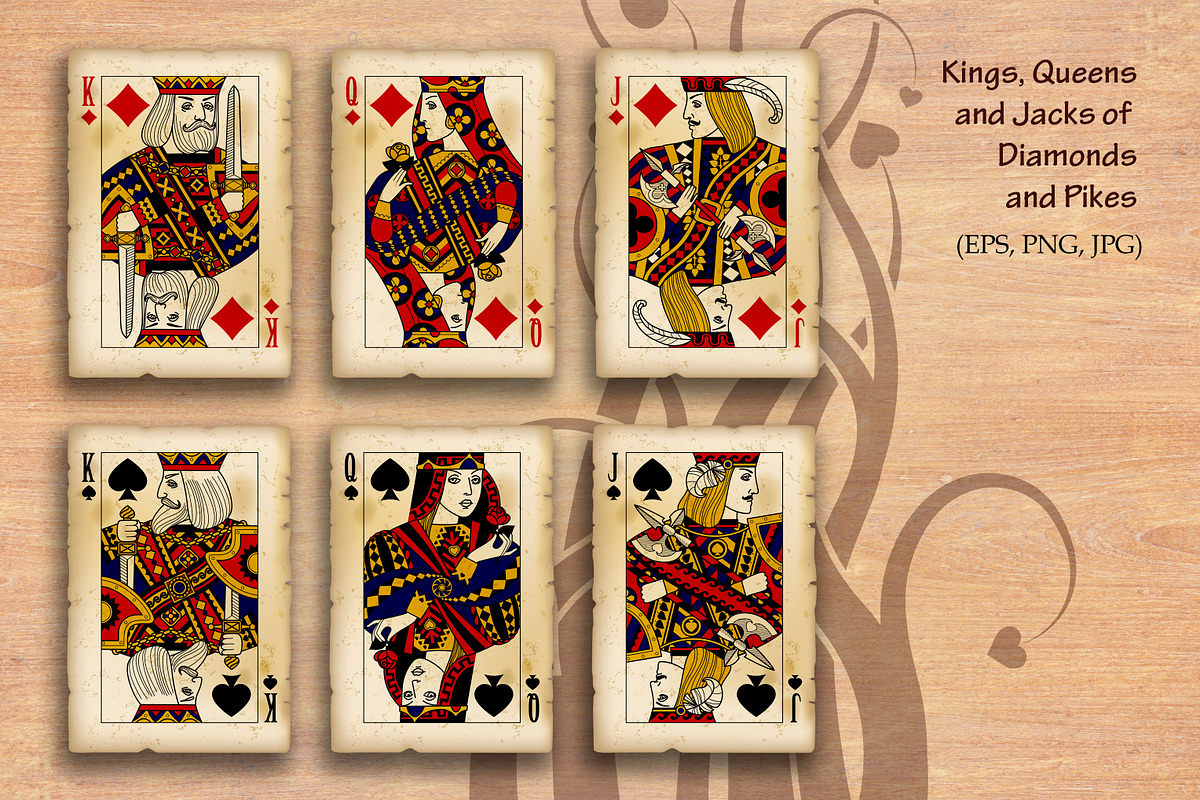 Vintage  Playing cards, an Illustration by Retro Graphic Box (Photo 2 of 6)