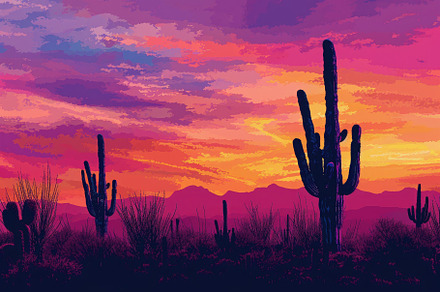A painting depicting a vibrant sunse, a Photo by Iftikhar Alam