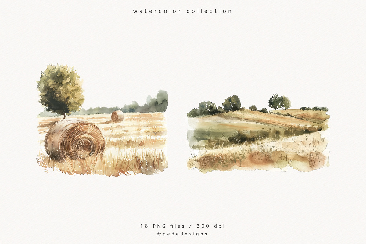 Farm Landscape, a Decorative Illustration by PeDe Designs (Photo 15 of 20)