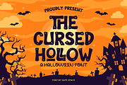 Cursed Hollow Playful Halloween Disp, a Sans Serif Font by Haps Space (Thumbnail 1 of 10)