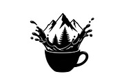 Mountain Coffee Cup Design Bundle, an Illustration by yasushie (Thumbnail 11 of 31)
