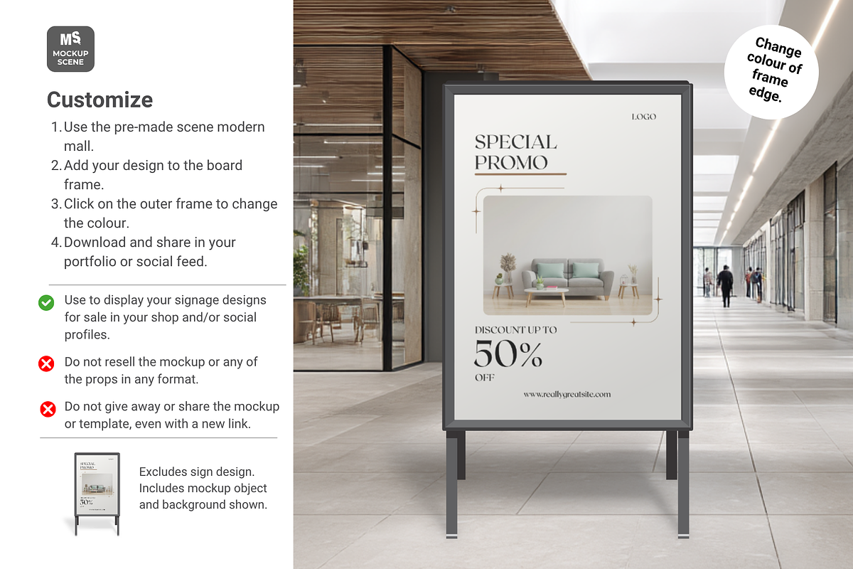 Sandwich Board Canva Smart Mockup, an Advertising Mockup by Mockup Scene (Photo 6 of 11)
