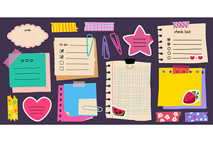 Cute memo paper frames with colorful, an Illustration by art PVP - market