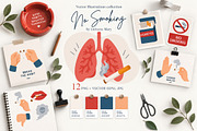 No smoking Vector set, a Healthcare Illustration by Universe Mary (Thumbnail 1 of 5)