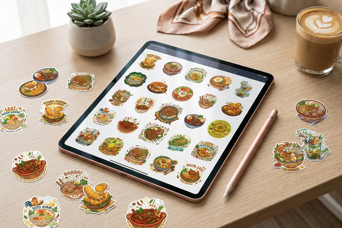36 Indonesian Food Sticker Bundle 2, a Food Illustration by ikarifq shop (Photo 3 of 5)