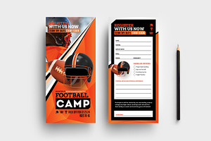 Football Camp DL Card Template