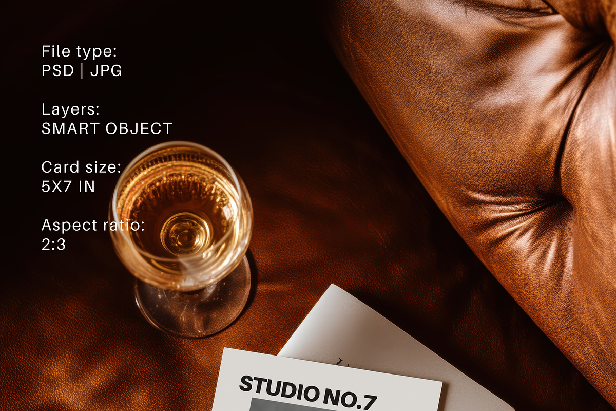 Leather 5x7 Invitation Mockup, a Product Mockup by Serenefeeling (Photo 3 of 9)