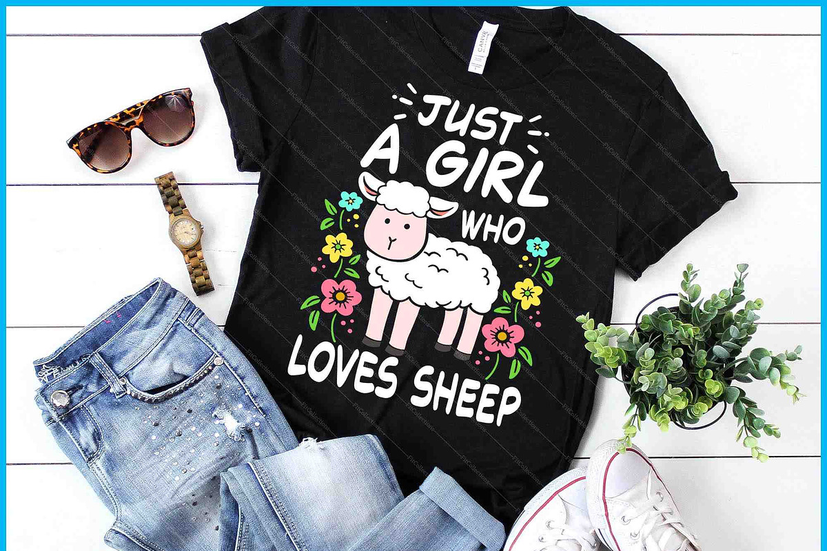 Just A Girl Who Loves Sheep SVG PNG, a Graphic by Creativeusart (Photo 1 of 4)
