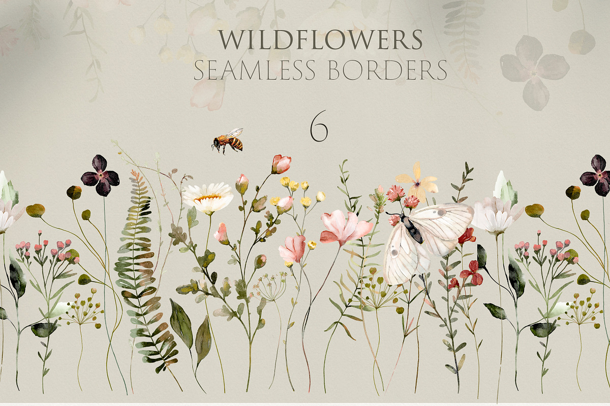 Wildflowers Watercolor Collection, a Decorative Illustration by Les Frolova (Photo 8 of 12)