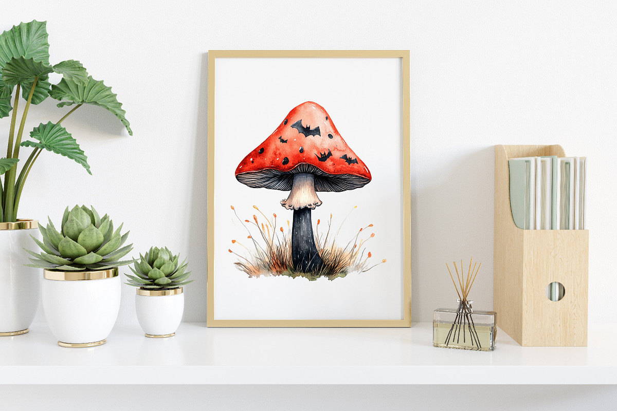 Halloween Mushrooms Clipart, an Illustration by Canvas Craft (Photo 6 of 8)