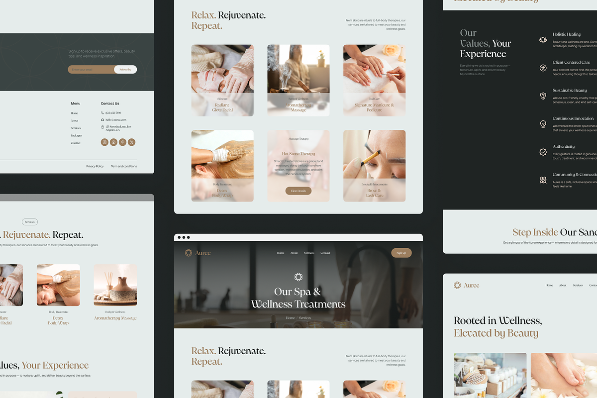 Auree -  Spa Website UI Kit, an UI Kit Template by MUIs (Photo 5 of 5)
