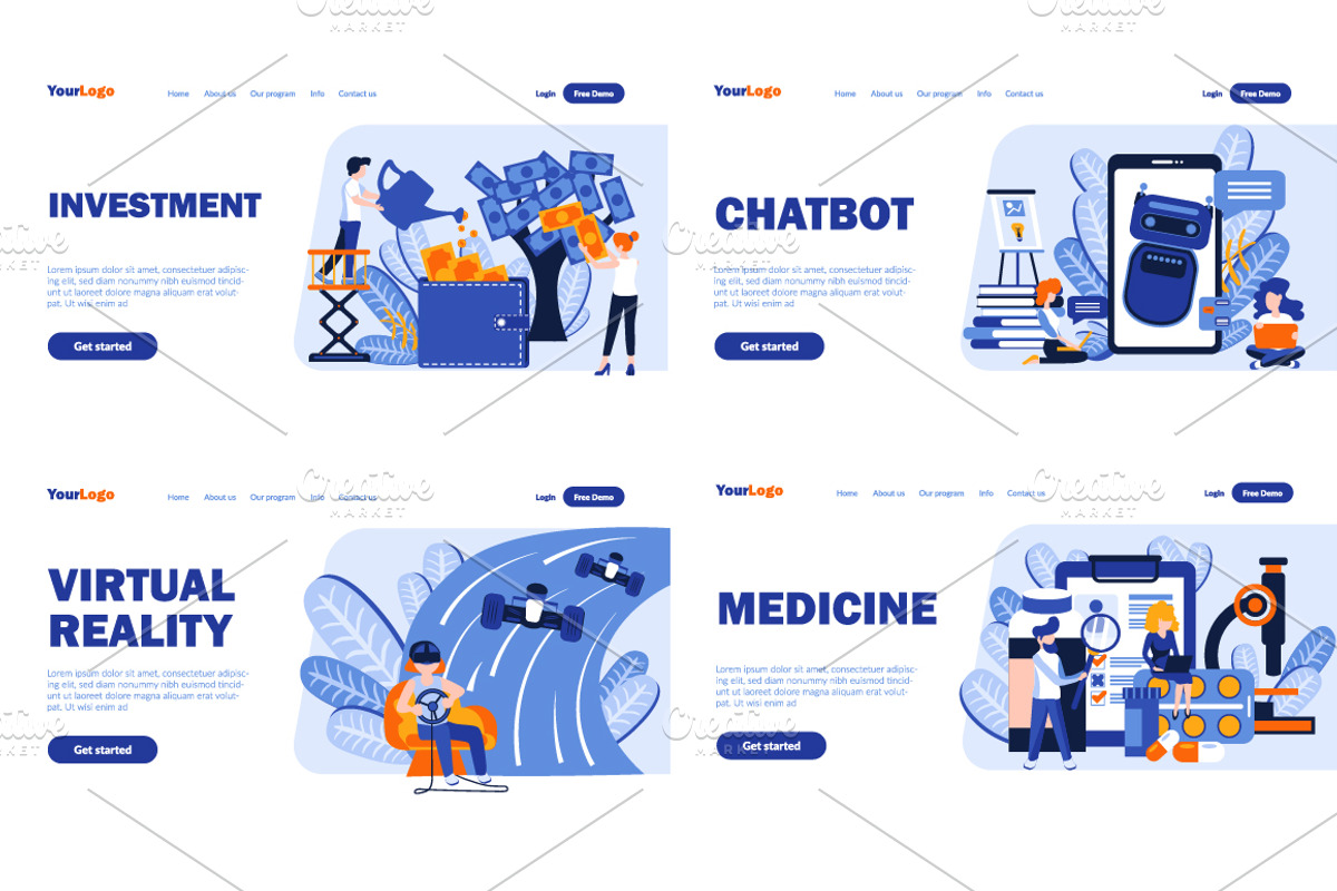 Flat Design Landing Page, a Finance Illustration by alexdndz (Photo 9 of 11)