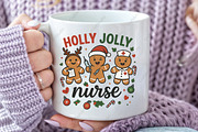 Holly Jolly Nurse Gingerbread Nurse, an Illustration by CraftArtStudio (Thumbnail 2 of 4)