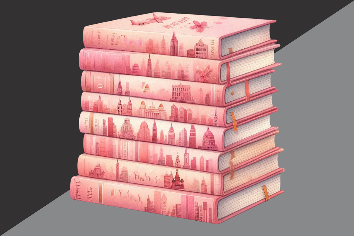 Watercolor Pink Travel Clipart, an Illustration by Black Bird Studio (Photo 6 of 6)