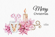 Watercolor Romantic Christmas, a Seasonal Illustration by katmonne (Thumbnail 13 of 16)