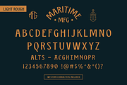 Maritime MFG - A Spur Serif Typeface, a Serif Font by Hustle Supply Co. (Thumbnail 3 of 8)