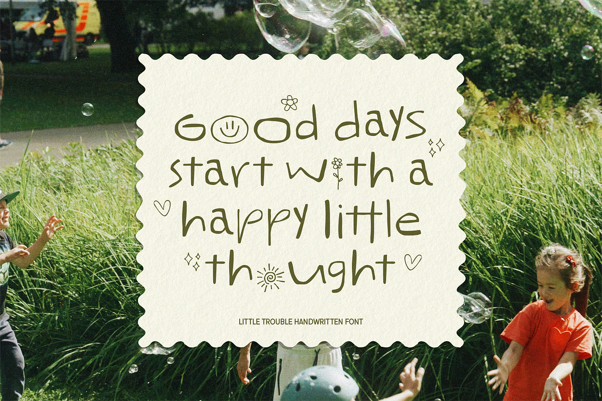 Little Trouble – Quirky Font, a Handwritten Font by shineink.designlab (Photo 6 of 12)