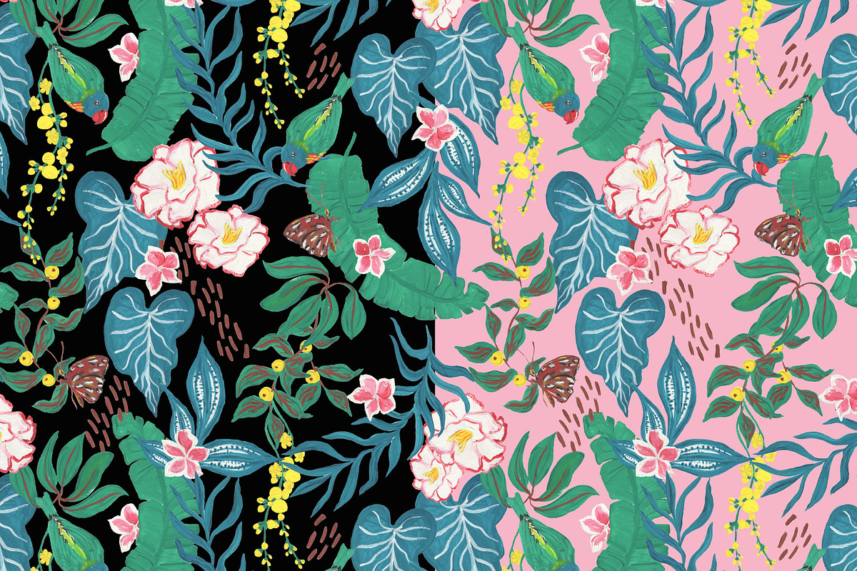 Exotic flowers, a Pattern Graphic by ramika (Photo 2 of 6)