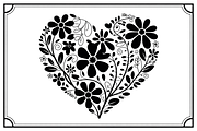 Elegant Black Floral Heart, an Illustration by Amazin_art (Thumbnail 9 of 16)