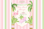 Palm Springs Beach Watercolor, an Illustration by LABFcreations (Thumbnail 1 of 4)