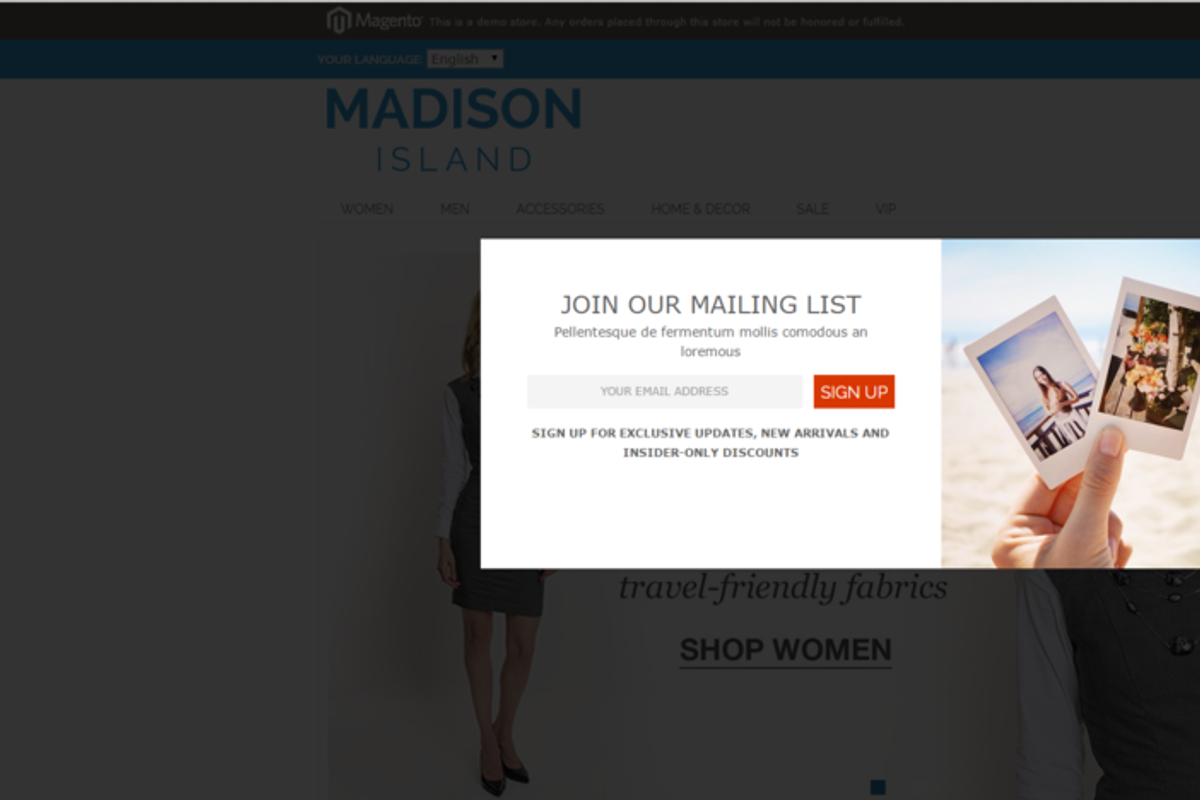 Newsletter Popup by WeltPixel, a Websites & App Template by WeltPixel (Photo 3 of 3)