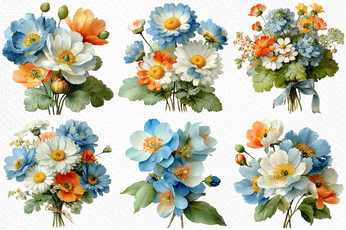 Watercolor Spring Wildflowers Png, an Illustration by Craft Nest (Photo 5 of 11)