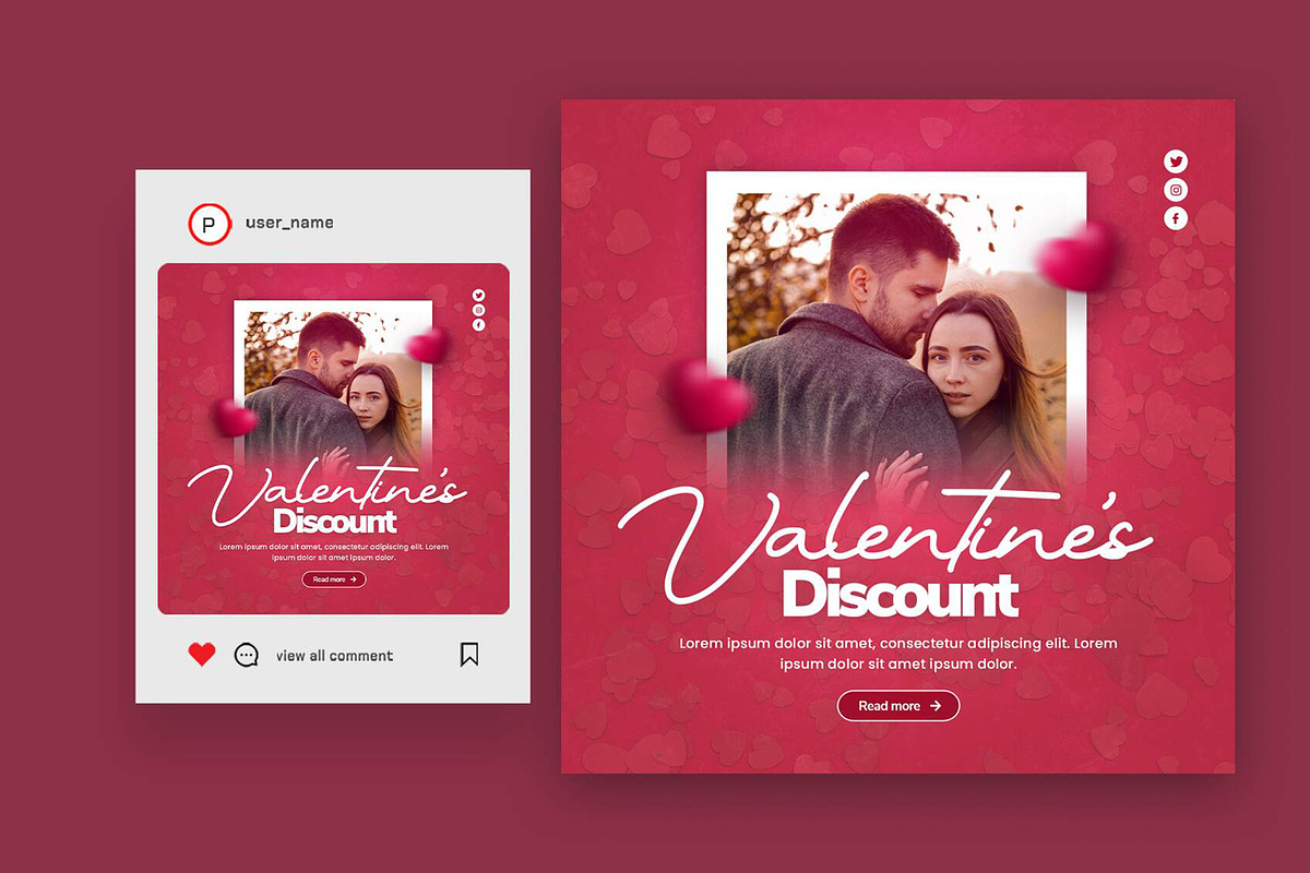 Valentine's Day Instagram Bundle, a Social Media Template by Saman Osama (Photo 5 of 5)