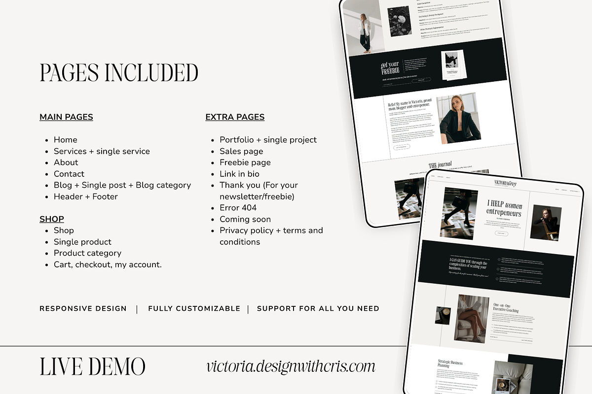 Victoria | WordPress, Elementor pro, a WordPress Template by DesignWithCris (Photo 3 of 6)