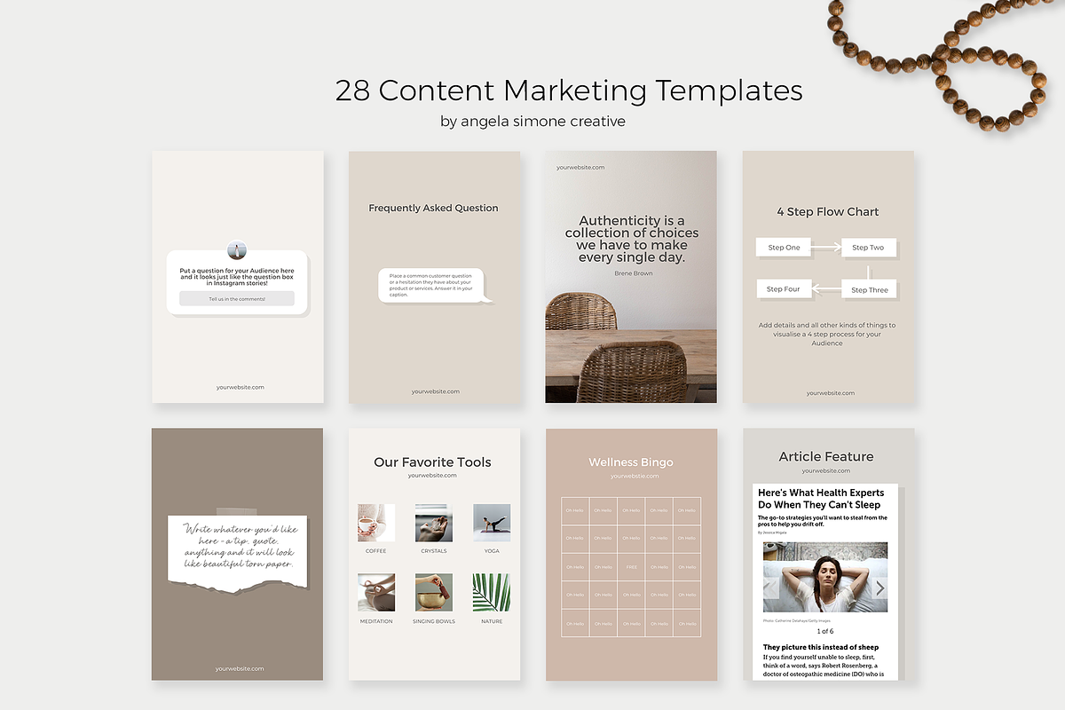 Pinterest Content Marketing Template, a Social Media Template by angela simone creative (Photo 6 of 22)