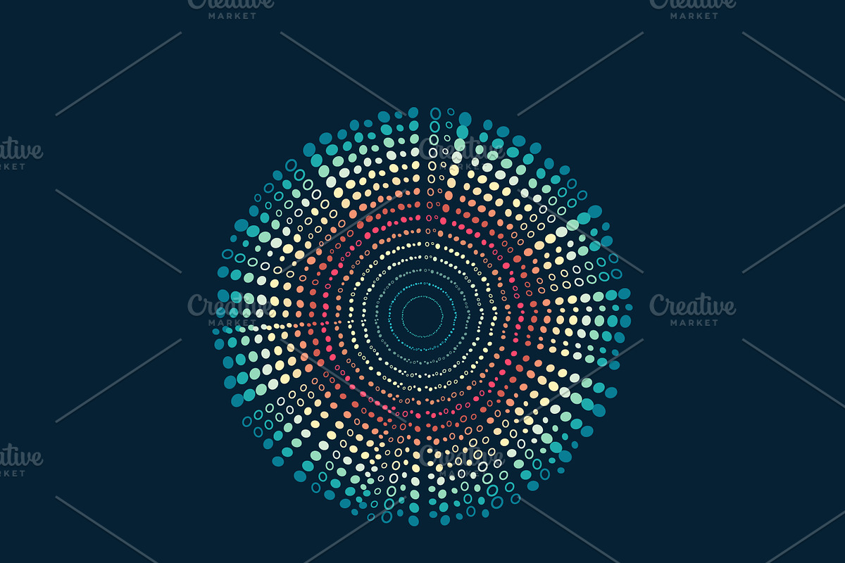 Dotted radial circle pattern, a Pattern Graphic by Design Store (Photo 3 of 3)