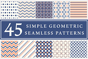45 geometric seamless patterns, a Pattern Graphic by Vodoleyka (Thumbnail 1 of 10)