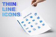 Post Office | 16 Thin Line Icons Set, an Outline Icon by Alex Blogoodf (Thumbnail 3 of 11)