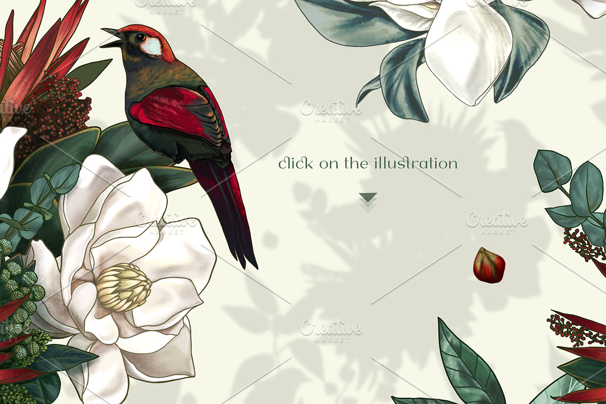 Seamless patterns Song of Magnolia, a Pattern Graphic by Yana Dobrik (Photo 2 of 13)