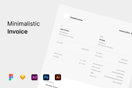 Minimalistic Invoice - Template, a Print Template by Petr Bilek