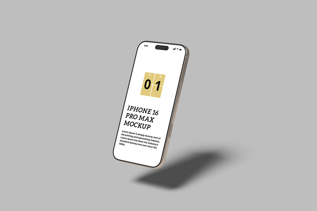 iPhone 16 Pro Max Mockup, an iPhone Mockup by Bangdastudio (Photo 4 of 11)