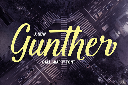 Gunther! New Calligraphy Font