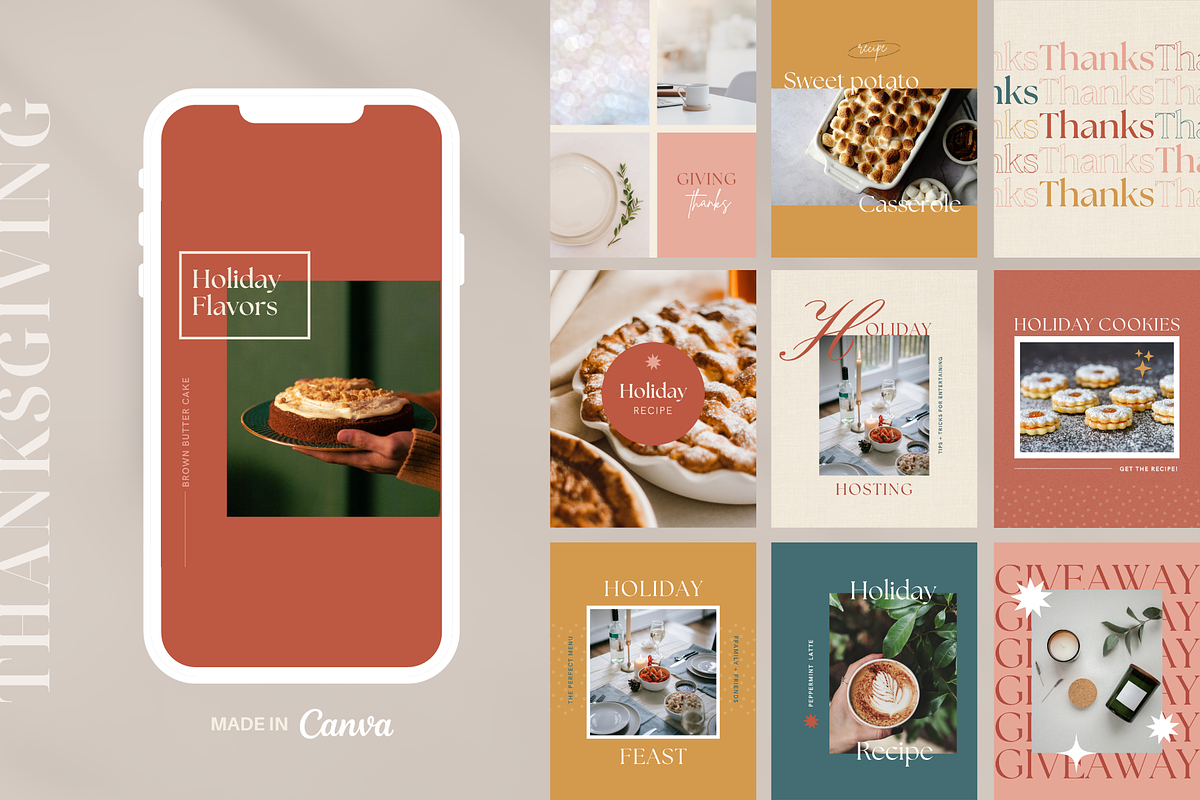 Holiday Social Media Templates, a Social Media Template by Rose & Co. (Photo 2 of 7)