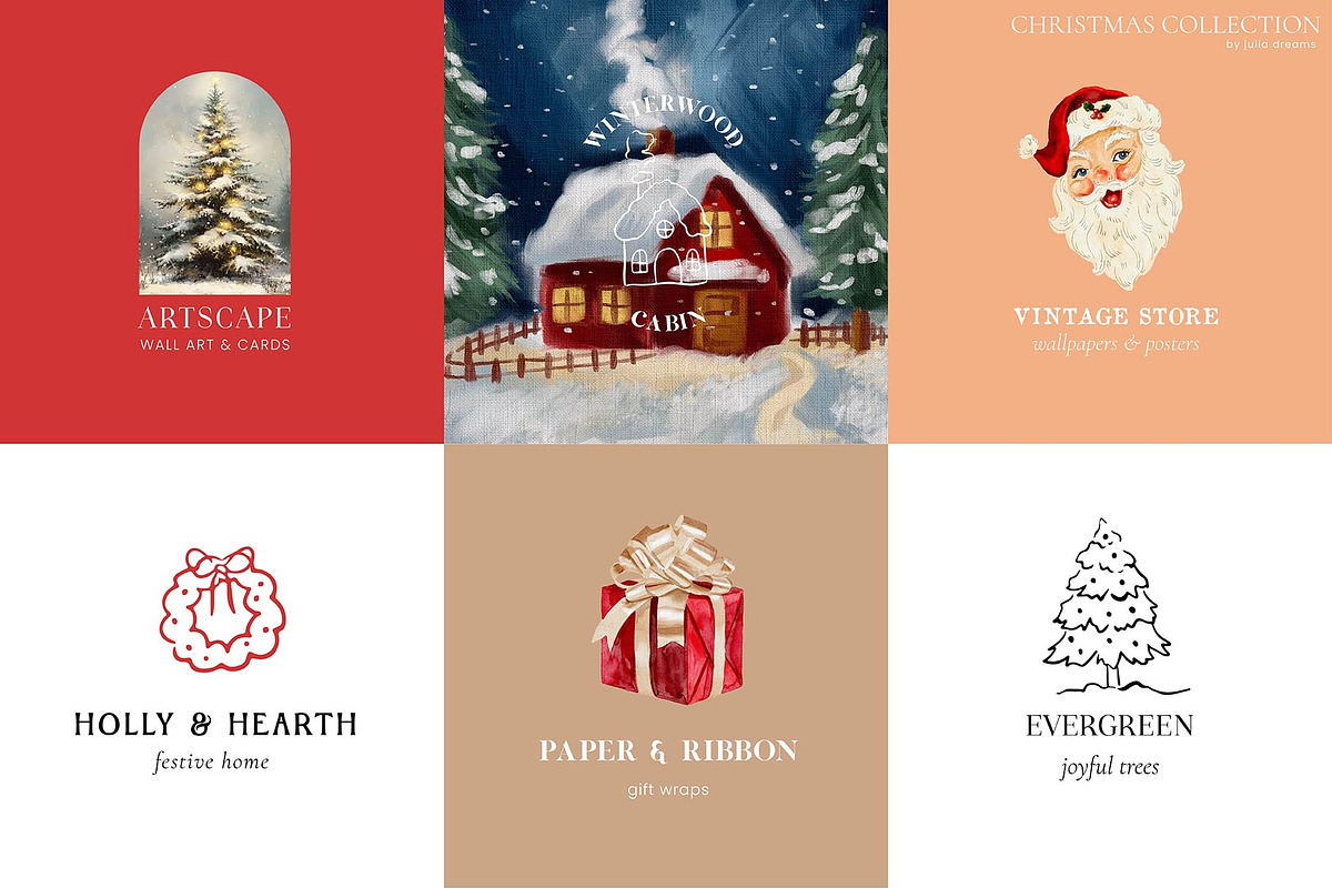 Christmas Watercolor Collection, a Graphic by Julia Dreams (Photo 9 of 11)