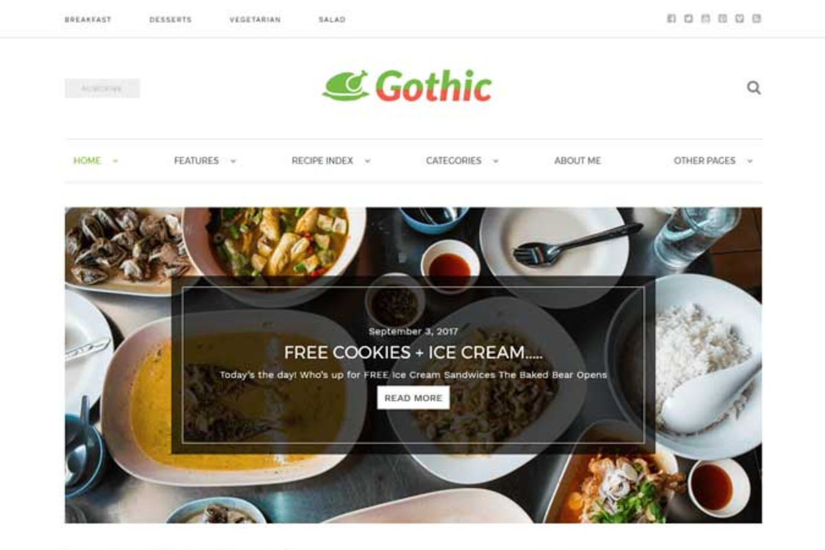 Gothic-Recipe & Food – HTML Template, a HTML Template by CreativeGigs (Photo 2 of 6)