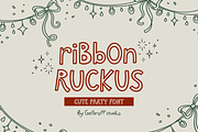 Ribbon Ruckus Party Font, a Handwritten Font by gafaroff studio (Thumbnail 1 of 5)