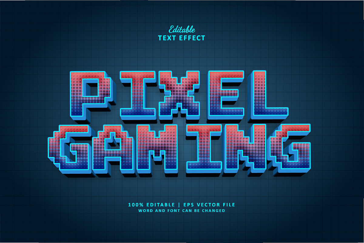 Text Effect Pixel Gaming, a Layer Style Add-On by Navy Graphic