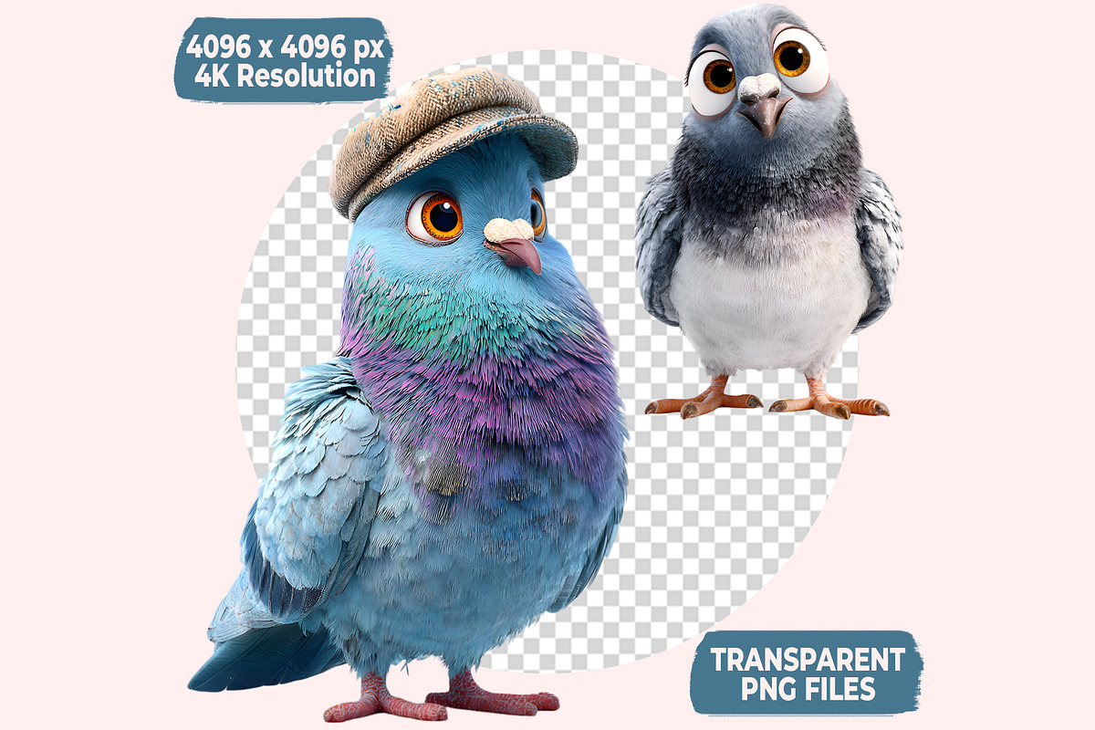 Pigeon PNG Clipart Bundle, a Graphic by M9 Design (Photo 8 of 9)