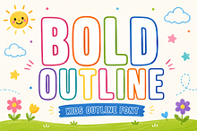 Bold Outline - Kids Display Font