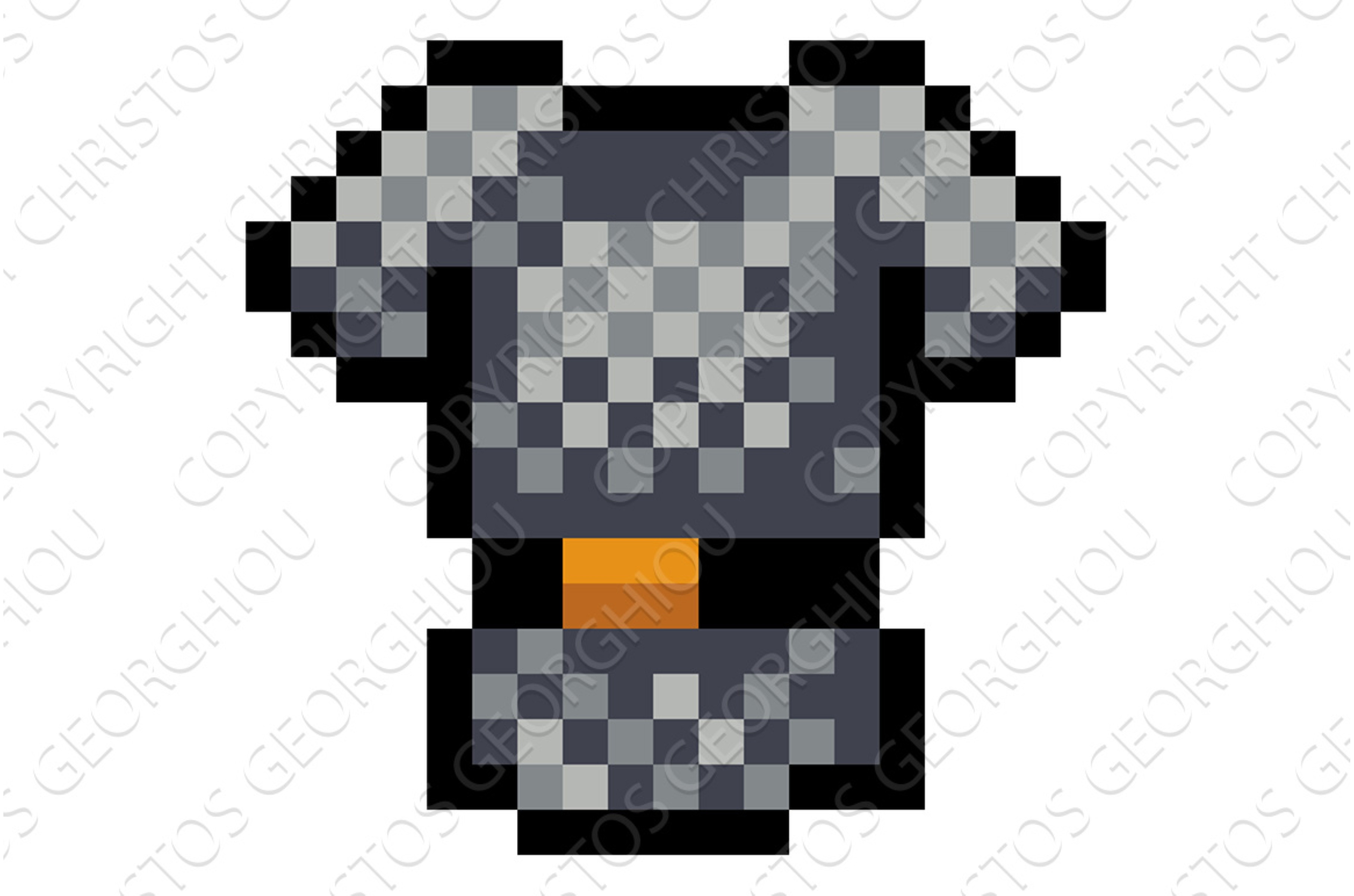 Pixel Art Chain Mail Video Game, an Object Illustration by Christos ...