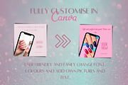 Nail Instagram Template Green & Pink, a Social Media Template by Faytemplates (Thumbnail 9 of 10)